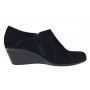 Botine dama negre din piele naturala intoarsa cu platforme de 5 cm - Mira Velur